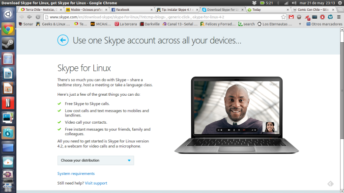 skype en linux