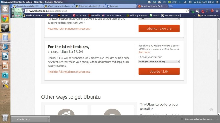 bajando ubuntu 13-04
